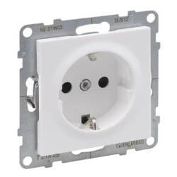 Розетка із з/к та шторками (гвинт. клеми) 16А/250V білий, SUNO Legrand 721125