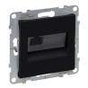 Розетка комп'ютерна 1-а RJ45 Cat5E/UTP, чорний, SUNO Legrand 721450