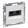 Розетка комп'ютерна 2-а RJ45 Cat5E/UTP, білий, SUNO Legrand 721151