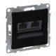Розетка комп'ютерна 2-а RJ45 Cat5E/UTP, чорний, SUNO Legrand 721451