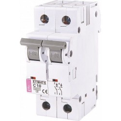 Автоматический выключатель ETIMAT 6 2p C 10А (6 kA), ETI 2143514