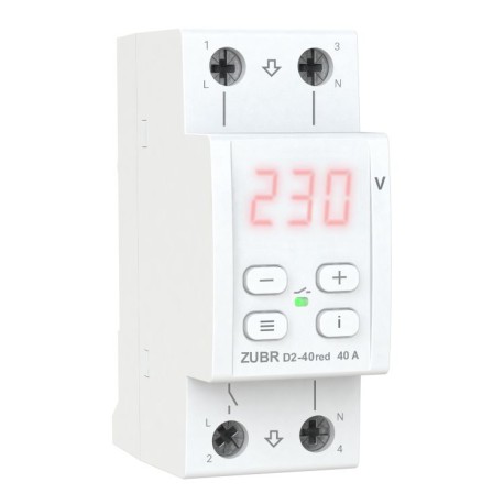 Реле контроля напряжения ZUBR D2-40 red