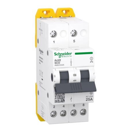 Переключатель перекидной Acti9 2P 25A I-O-II Schneider Electric A9SCO225