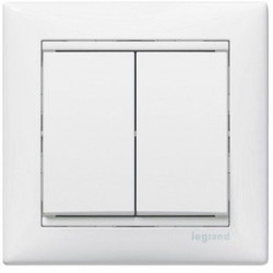 Механізм вимикача 2-клавішного, білий, Valena Legrand