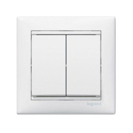 Механізм вимикача 2-клавішного, білий, Valena Legrand