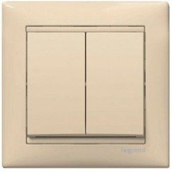 Механизм выключателя 2-клавишного, Valena Legrand слоновая кость 774305