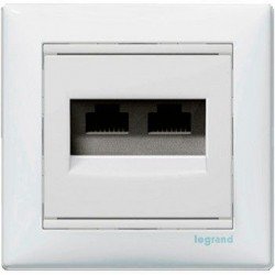 Механизм розетки телефонной 2х RJ11 белый Legrand Valena 774439