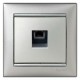 Механизм розетки телефонной 1х RJ11 алюминий Legrand Valena 770138