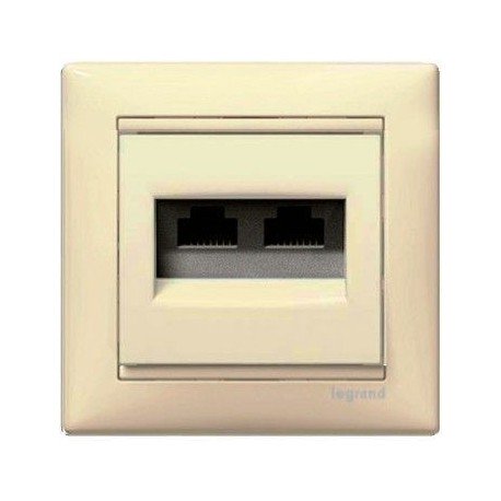 Механизм розетки телефонной 2х RJ11 слоновая кость Legrand Valena 774339