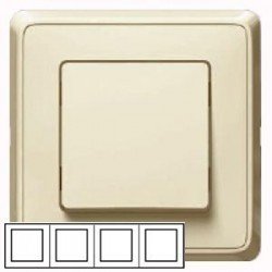 Рамка 4-а, колір слонова кістка, Legrand Cariva, Legrand