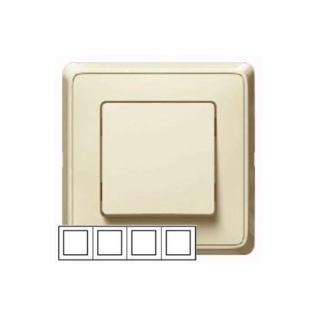 Рамка 4-а, колір слонова кістка, Legrand Cariva, Legrand