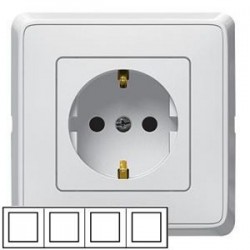 Рамка 4-а, колір білий, Legrand Cariva, Legrand