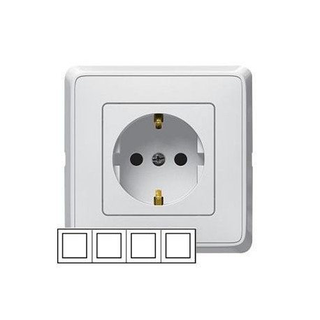 Рамка 4-ная горизонтальная/вертикальная, цвет белый, Legrand Cariva 773654