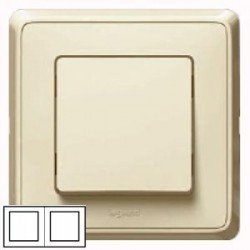 Рамка 2-а, колір слонова кістка, Legrand Cariva, Legrand