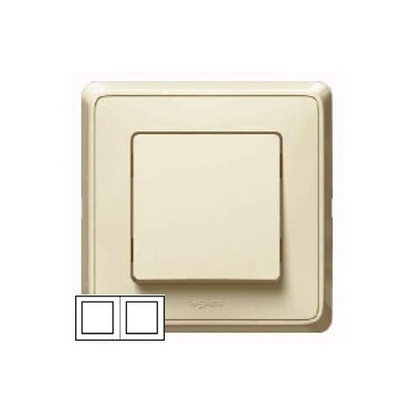 Рамка 2-ная горизонтальная/вертикальная, цвет слоновая кость, Legrand Cariva 773752