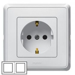 Рамка 2-ная горизонтальная/вертикальная, цвет белый, Legrand Cariva 773652