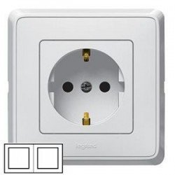 Рамка 2-ная горизонтальная/вертикальная, цвет белый, Legrand Cariva 773652