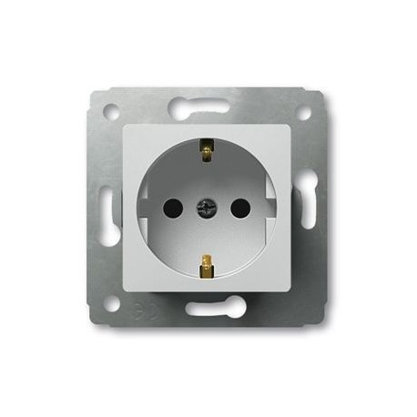 Механизм розетки 2К+З, со шторками, цвет белый, Legrand Cariva 773621