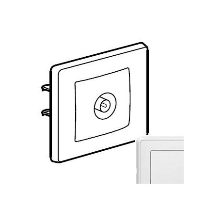 Механизм розетки TВ проходной, цвет белый, Legrand Cariva 773680