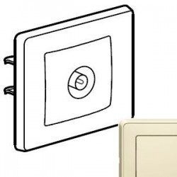 Механизм розетки TВ проходной, цвет слоновая кость, Legrand Cariva 773780