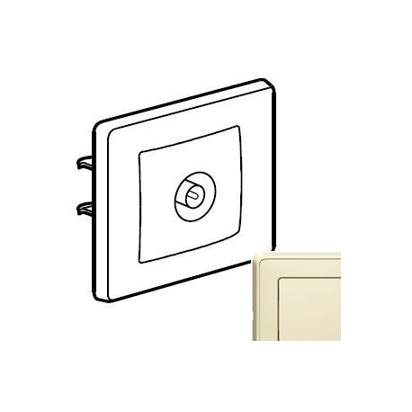 Механизм розетки TВ проходной, цвет слоновая кость, Legrand Cariva 773780