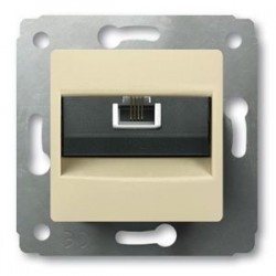 Механизм розетки телефонной RJ11, цвет слоновая кость, Legrand Cariva