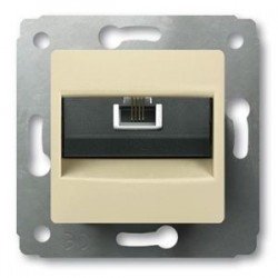 Механизм розетки телефонной RJ11, цвет слоновая кость, Legrand Cariva 773738