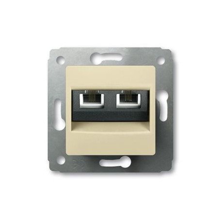 Механизм розетки телефонной 2хRJ11, цвет слоновая кость, Legrand Cariva 773739