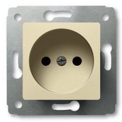 Механизм розетки 2К, без заземления, цвет слоновая кость, Legrand Cariva 773716