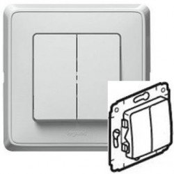 Механизм переключателя 2-кл., цвет белый, Legrand Cariva 773608
