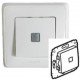 Вимикач прохідний 1-кл. з підсвічуванням, колір білий, Legrand Cariva