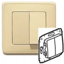 Механизм выключателя 2-кл., цвет слоновая кость, Legrand Cariva 773705