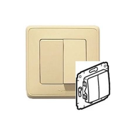 Механизм выключателя 2-кл., цвет слоновая кость, Legrand Cariva 773705