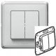 Вимикач 2-кл. Колір білий, Legrand Cariva