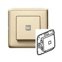 Механизм выключателя 1-кл. с подсветкой, цвет слоновая кость, Legrand Cariva 773710