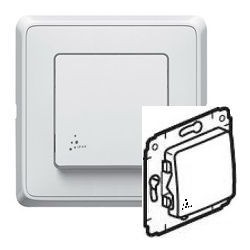 Механизм выключателя 1-кл. ІР44, цвет белый, Legrand Cariva 773609