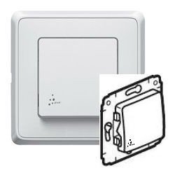 Механизм выключателя 1-кл. ІР44, цвет белый, Legrand Cariva 773609