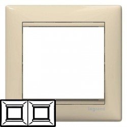 Рамка Legrand 2 поста слоновая кость Valena 774352