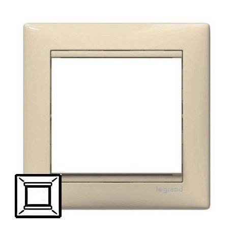 Рамка Legrand 1 пост слоновая кость Valena 774351
