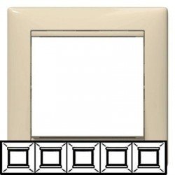 Рамка Legrand 5 постов слоновая кость Valena 774355