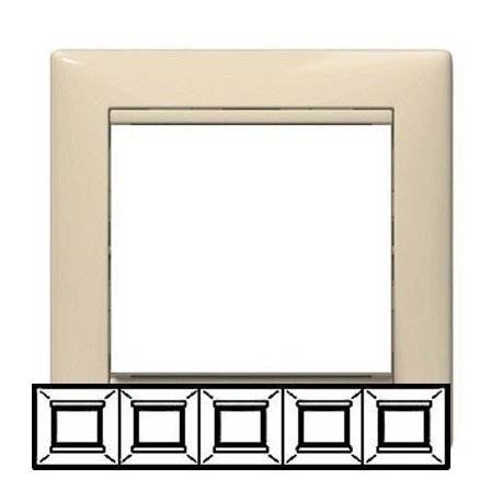 Рамка Legrand 5 постов слоновая кость Valena 774355