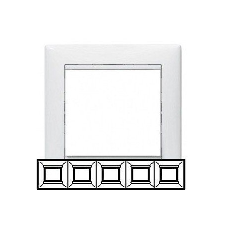 Рамка Legrand 5 постов белый Valena 774455