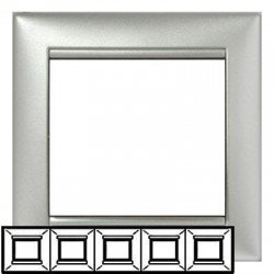 Рамка Legrand 5 постов алюминий Valena 770155