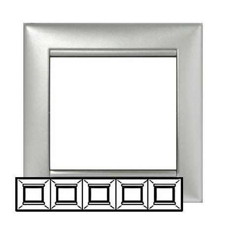 Рамка Legrand 5 постов алюминий Valena 770155