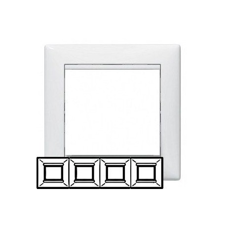 Рамка Legrand 4 поста белый Valena 774454