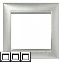 Рамка Legrand 3 поста алюминий Valena 770153