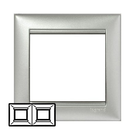Рамка Legrand 2-на алюміній, Valena Legrand
