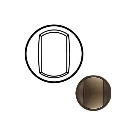 Лицевая панель механизма переключателя промежуточного 1-кл., цвет графит, Celiane 64909