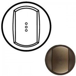 Лицевая панель механизма выключателя 1-кл. с подсветкой, цвет графит, Celiane 64910