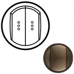 Лицевая панель механизма выключателя 2-кл. с подсветкой, цвет графит, Ce 64911